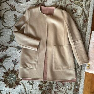Cashmere and wool coat - Lafayette 148 New York reversible Camel and Tan Rose